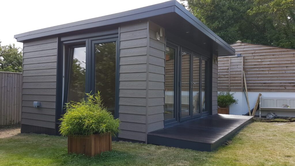 Garden Office Grey Cladding